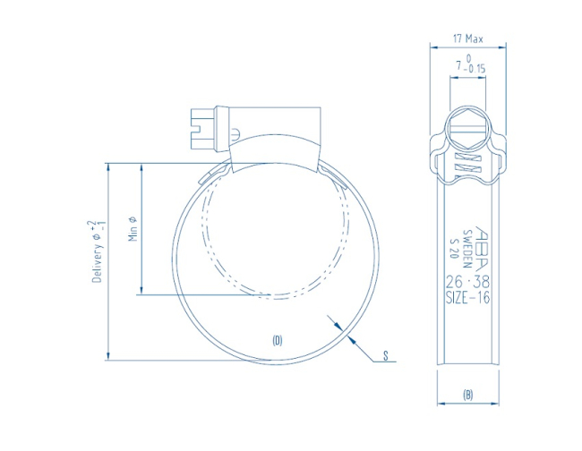 Preview: ABA Original Schraubbriden (12mm Bandbreite)